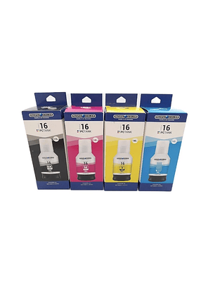 Pack 4 Tintas GI-16 Alternativo BK C M Y GX6010 GX7010 CANON