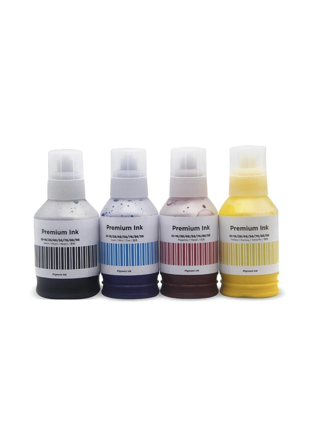 Pack 4 Tintas GI-16 Alternativo BK C M Y GX6010 GX7010 CANON 2