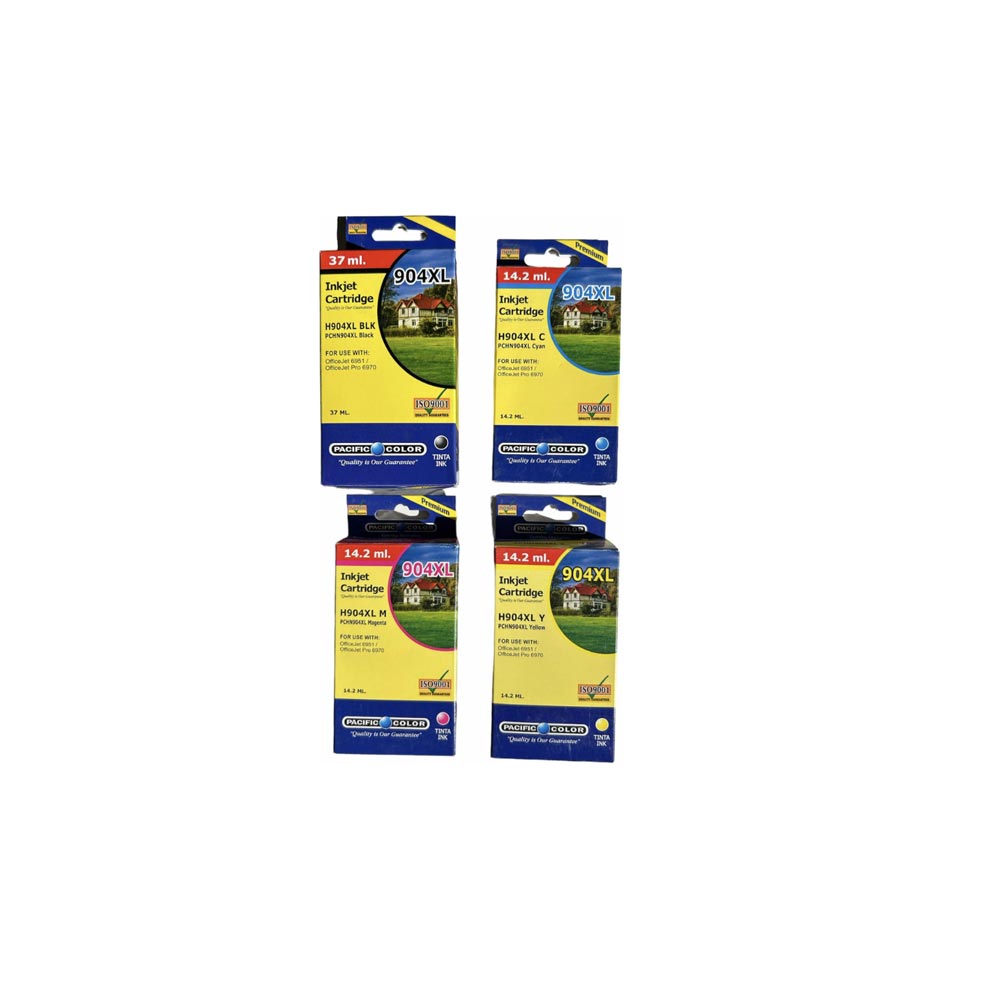 PACK 4 CARTUCHOS TINTAS ALTERNATIVAS XL HP 904 1