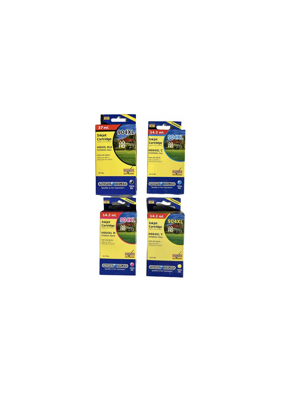 PACK 4 CARTUCHOS TINTAS ALTERNATIVAS XL HP 904 1