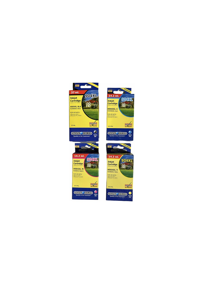 PACK 4 CARTUCHOS TINTAS ALTERNATIVAS XL HP 904 1