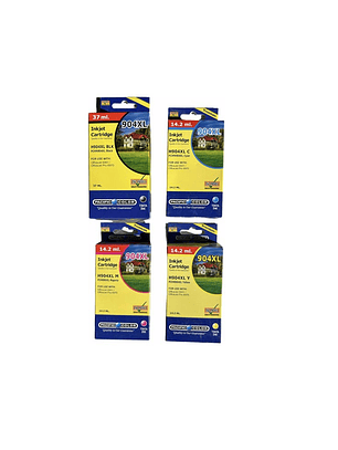 PACK 4 CARTUCHOS TINTAS ALTERNATIVAS XL HP 904