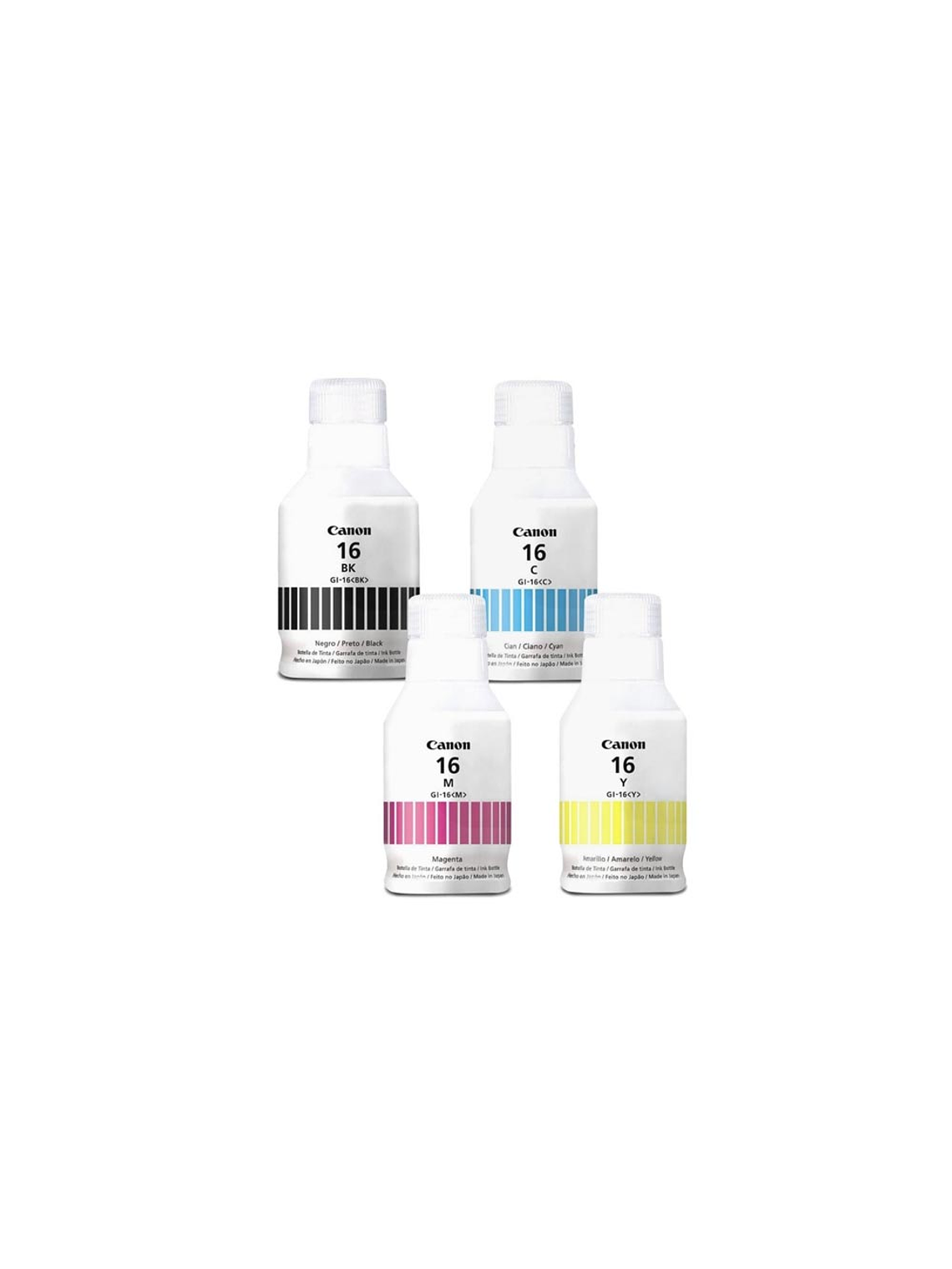 Pack 4 Tintas CANON GI-16 Original BK C M Y GX6010 GX7010 1