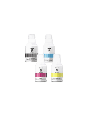 Pack 4 Tintas CANON GI-16 Original BK C M Y GX6010 GX7010