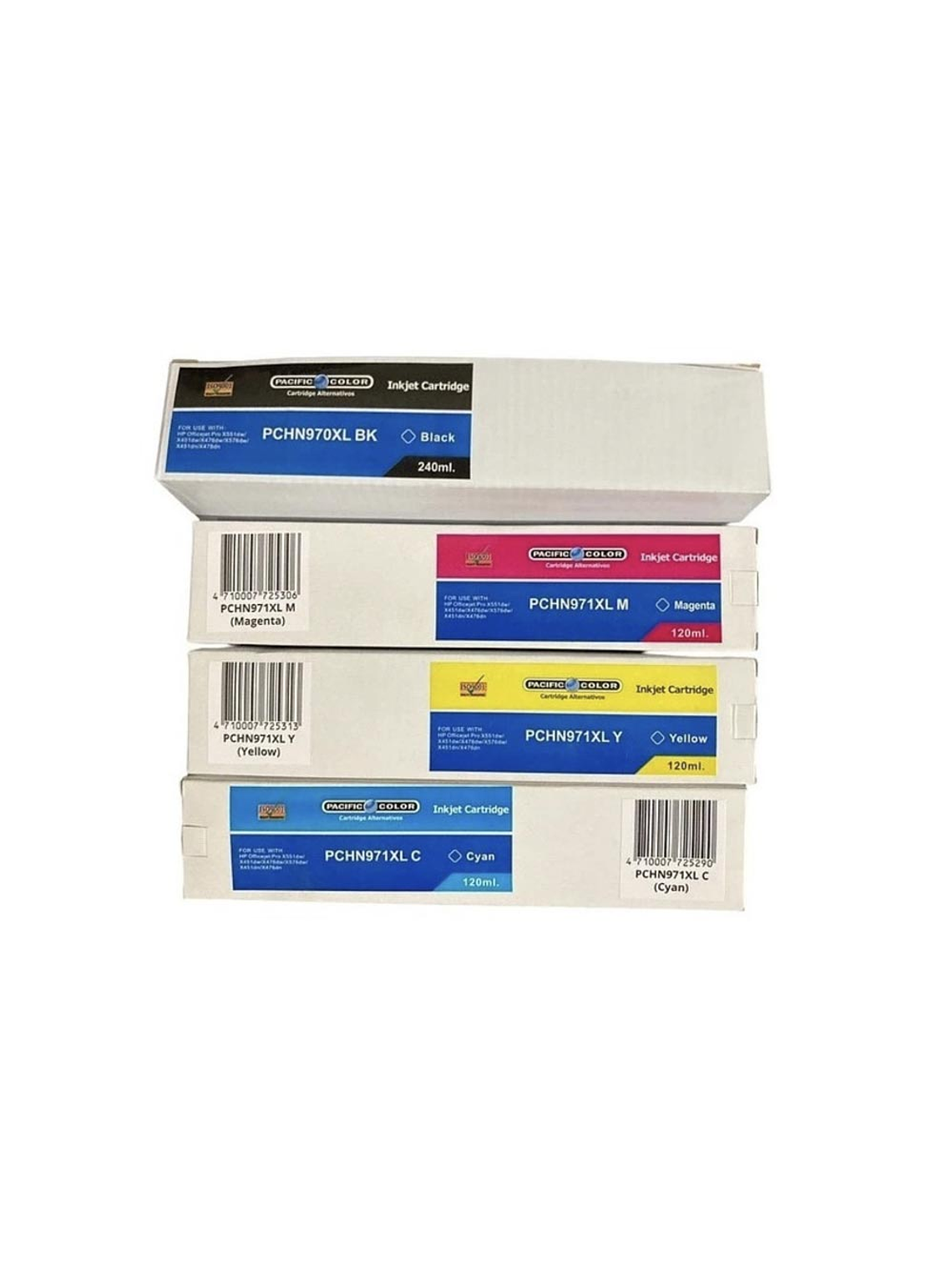 PACK 4 CARTUCHOS TINTAS ALTERNATIVAS XL HP PRO X 970 971 1