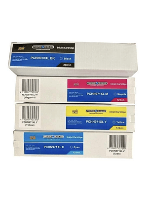 PACK 4 CARTUCHOS TINTAS ALTERNATIVAS XL HP PRO X 970 971