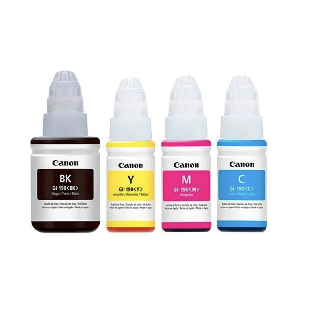 Tinta CANON Original Pack GI-190 BK C Y M G2100 G3110 G4100 2