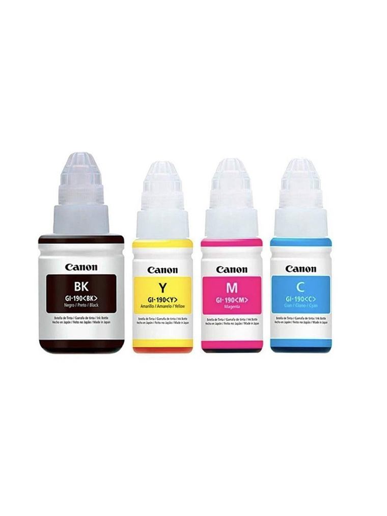 Tinta CANON Original Pack GI-190 BK C Y M G2100 G3110 G4100 2