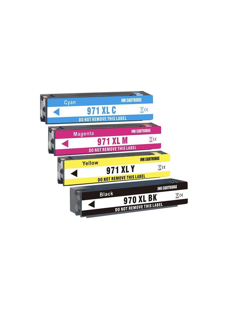 PACK 4 CARTUCHOS TINTAS ALTERNATIVAS XL HP PRO X 970 971 2