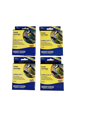 PACK CARTUCHOS DE TINTA ALTERNATIVOS LC103 PARA BROTHER BK C M Y