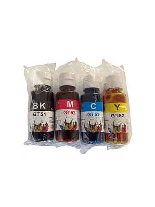 PACK TINTA ALTERNATIVA GT52 51 PARA HP 315 415 5820 5810 533 615