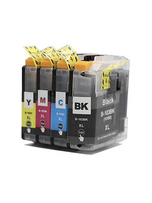 PACK CARTUCHOS DE TINTA ALTERNATIVOS LC103 PARA BROTHER BK C M Y