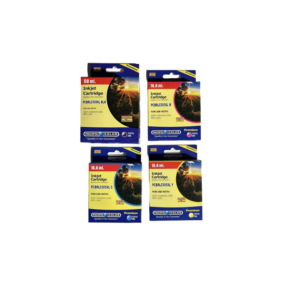 PACK 4 CARTUCHOS TINTAS ALTERNATIVAS LC509 LC505 XL PARA BROTHER 1