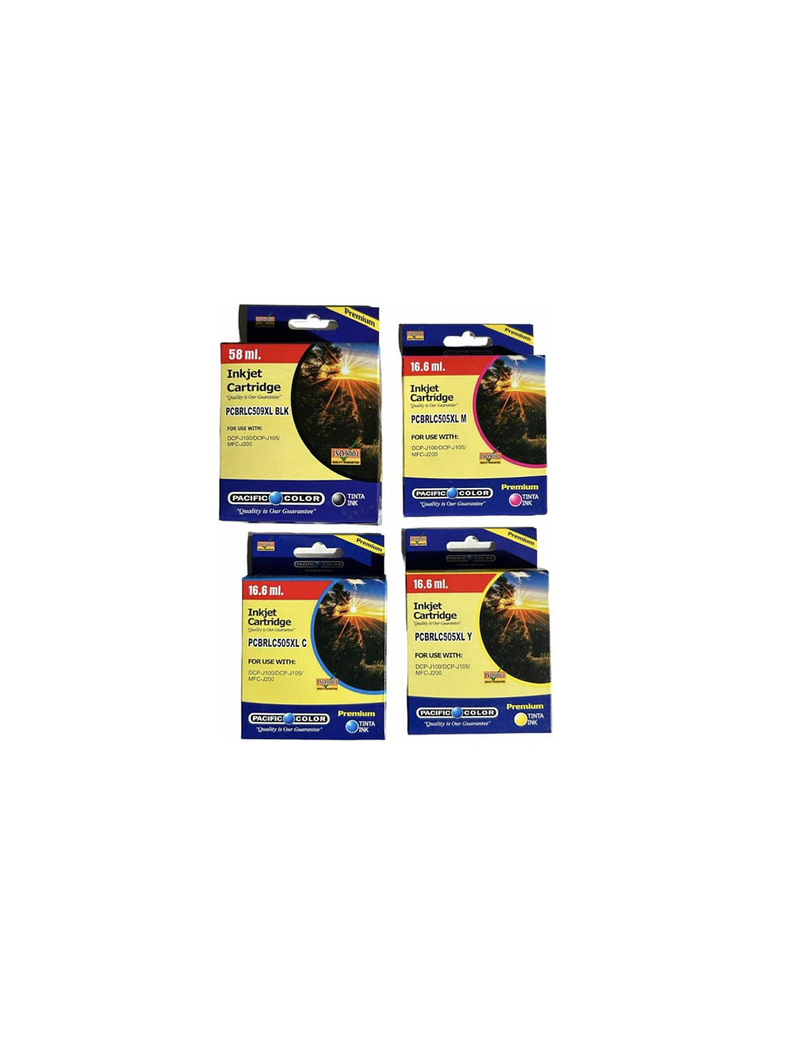 PACK 4 CARTUCHOS TINTAS ALTERNATIVAS LC509 LC505 XL PARA BROTHER 1