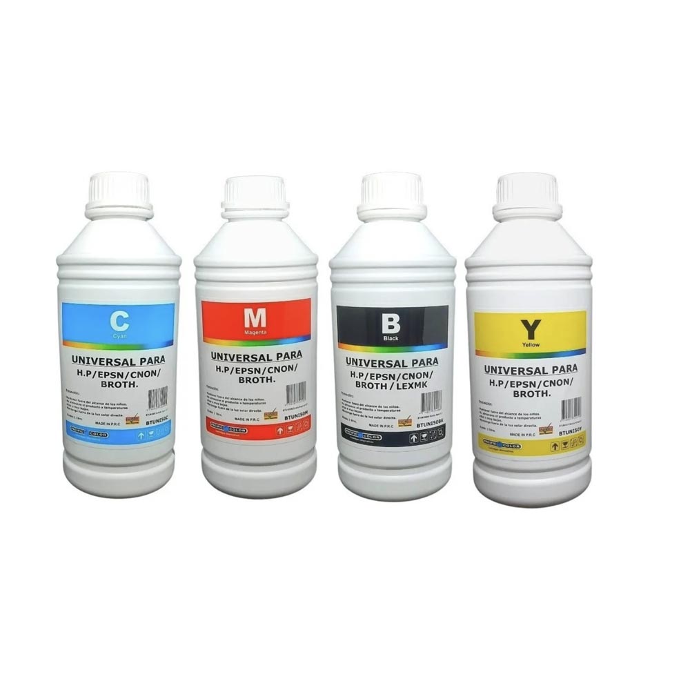 4 LITROS TINTA UNIVERSAL PARA HP CANON EPSON BROTHER LEXMARK 1