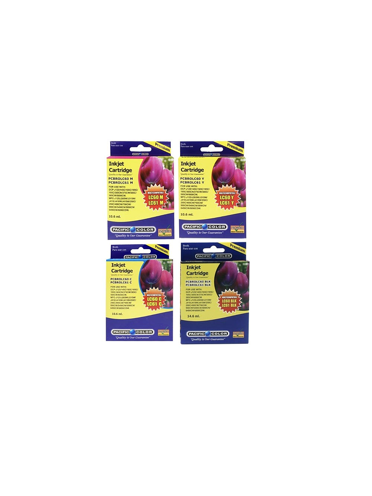 PACK CARTUCHOS DE TINTA BROTHER LC60 / LC61 ALTERNATIVO 1