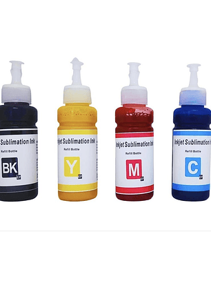 PACK TINTA SUBLIMACION BK C M Y PARA EPSON BROTHER 100ML