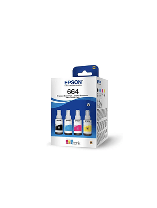 Pack Tinta EPSON Original T664 L120 L220 L355 L395 L380 L575