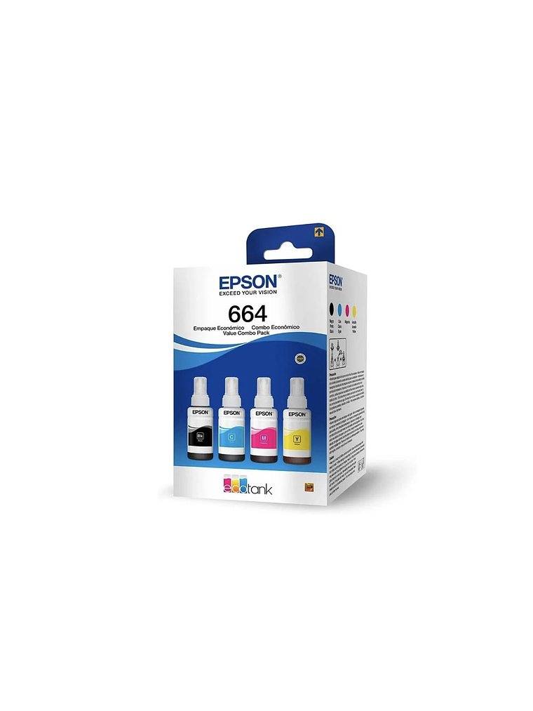 Pack Tinta EPSON Original T664 L120 L220 L355 L395 L380 L575 1