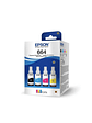 Pack Tinta EPSON Original T664 L120 L220 L355 L395 L380 L575 - Miniatura 1