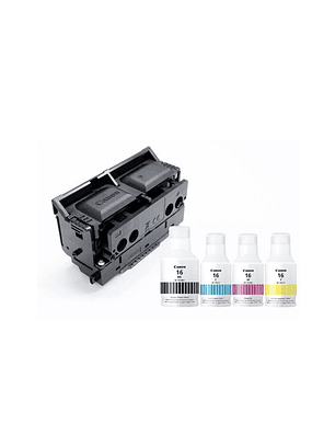 KIT TINTA GI-16 Y CABEZAL CANON MAXIFY GX6010 GX7010