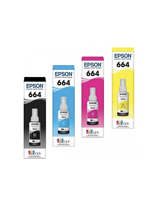 Pack Tinta EPSON Original T664 L120 L220 L355 L395 L380 L575