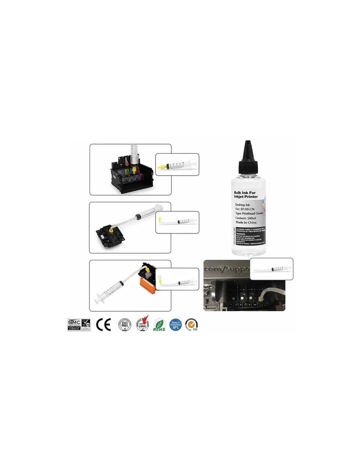 KIT DE LIMPIEZA DE CABEZAL IMPRESORAS Epson Hp Canon 1