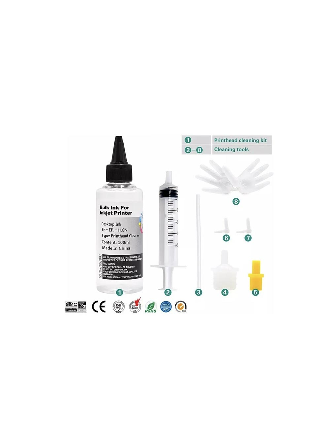 KIT DE LIMPIEZA DE CABEZAL IMPRESORAS Epson Hp Canon 2