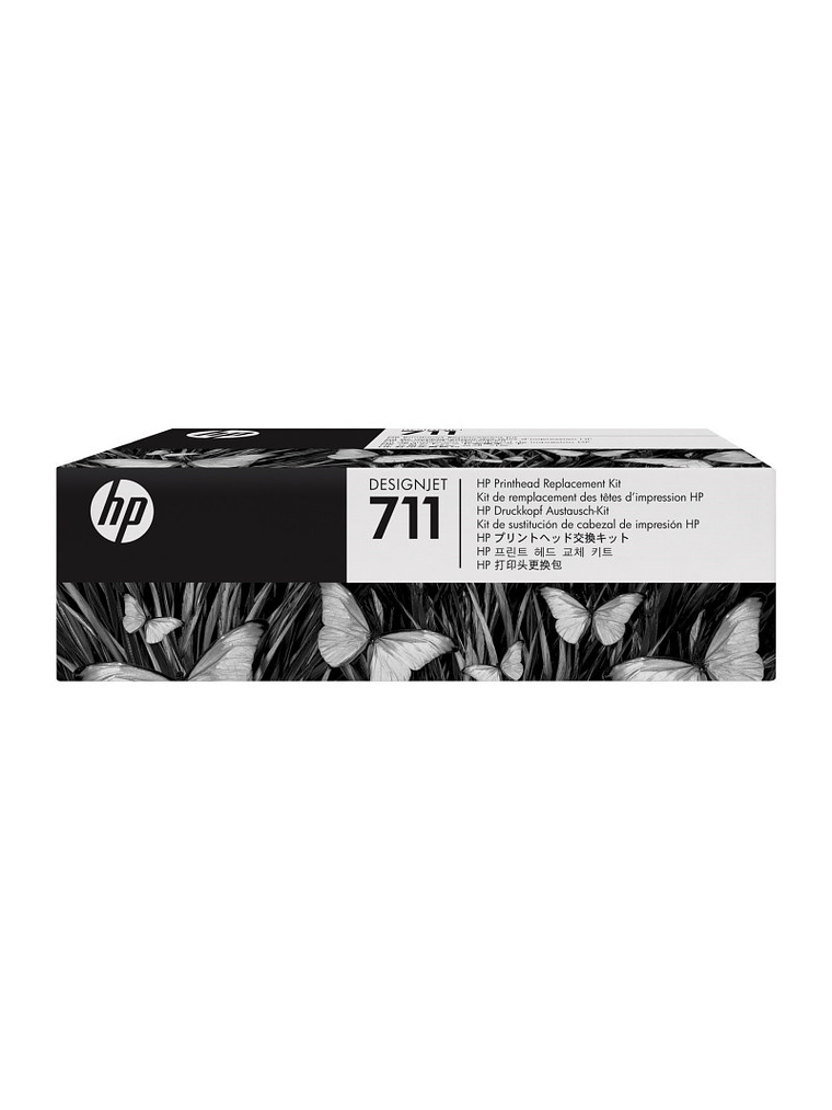 Cabezal C1q10a + 4 Tintas Hp 711 Original para T120 T130 T520 3