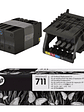 Cabezal C1q10a + 4 Tintas Hp 711 Original para T120 T130 T520 - Miniatura 1