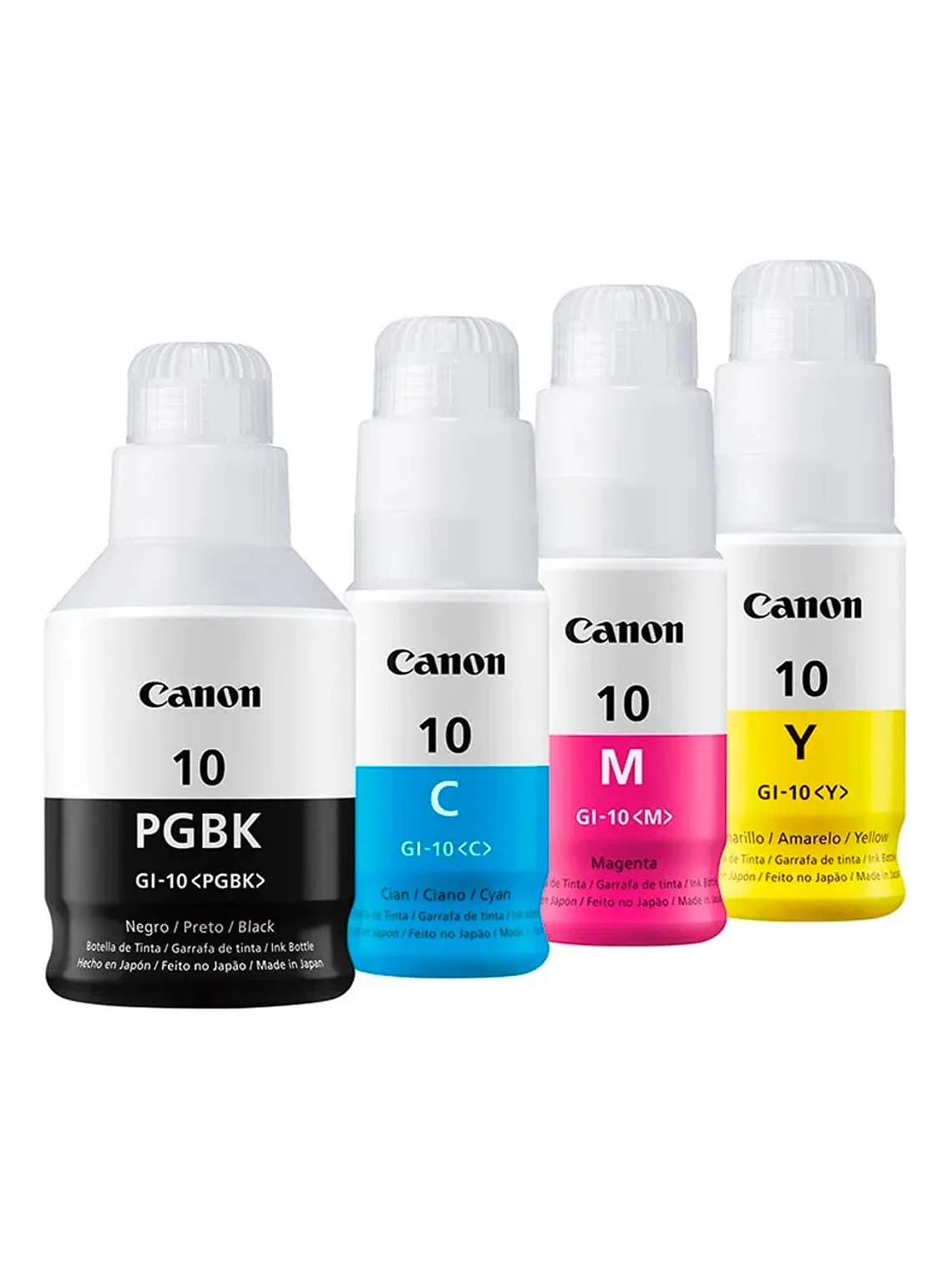 Pack 4 Tintas Canon Original Gi-10 G6010 G7010 Bk C M Y 1