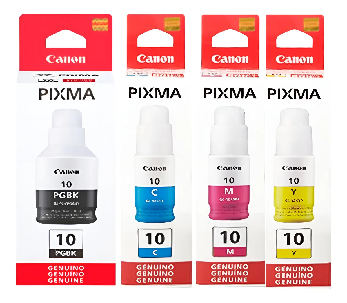 Pack 4 Tintas Canon Original Gi-10 G6010 G7010 Bk C M Y 2