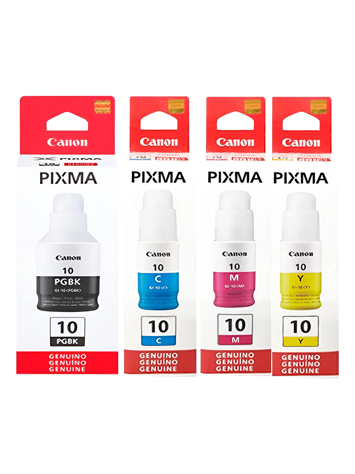 Pack 4 Tintas Canon Original Gi-10 G6010 G7010 Bk C M Y 2