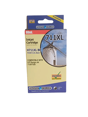 Cartucho De Tinta 711 XL Negro Alternativo Para Hp T120 T520
