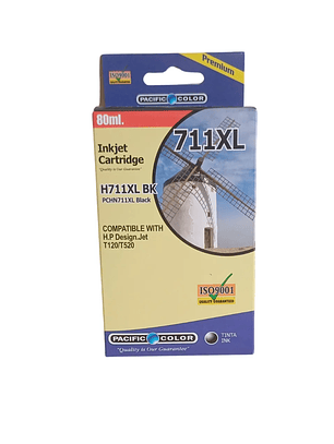 Cartucho De Tinta 711 XL Negro Alternativo Para Hp T120 T520