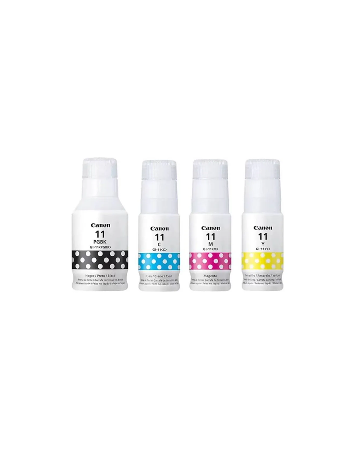 Pack 4 Tintas Canon Gi-11 Originales Bk C M Y para G2160 G3160 1