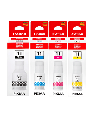 Pack 4 Tintas Canon Gi-11 Originales Bk C M Y para G2160 G3160