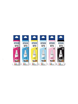 Pack Tinta Epson T673 Original para L1800 L805 L850 L810 L800