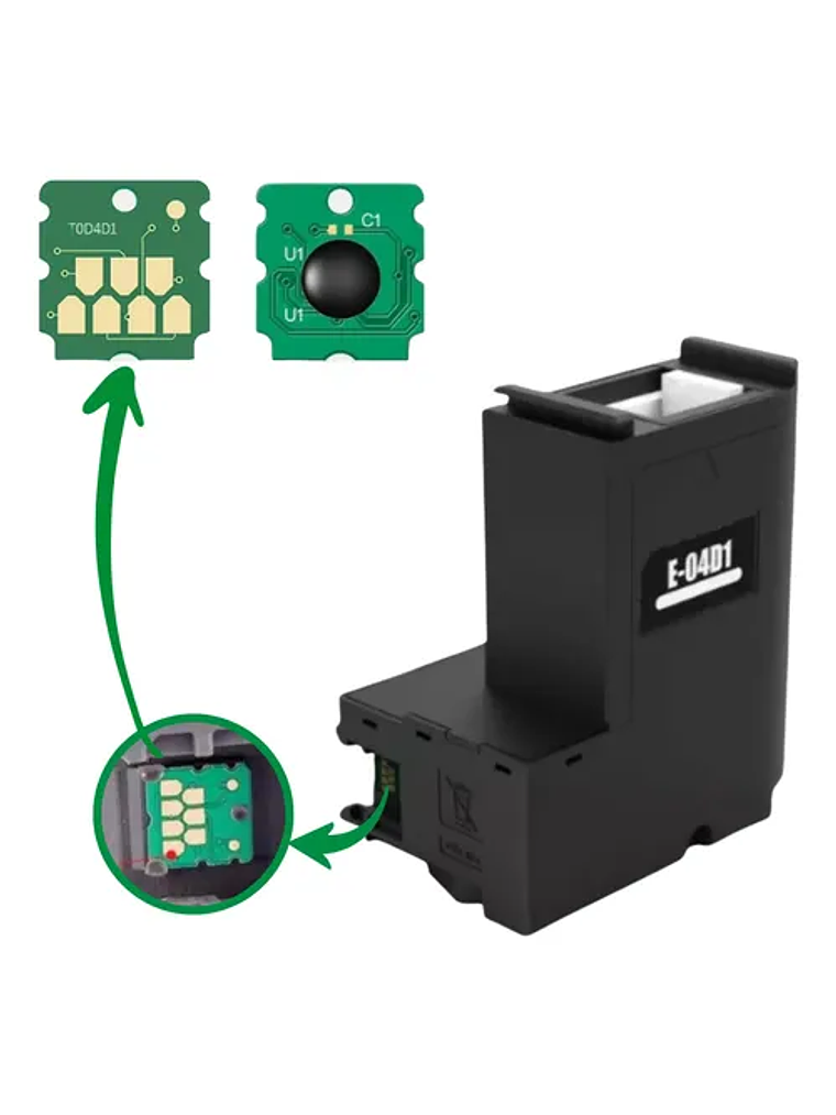 5 Chips T04D1 Alternativo para caja de mantenimiento Epson L6171 L6190  3