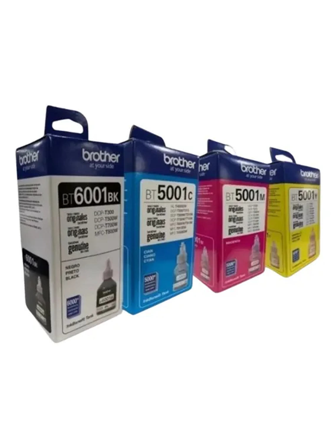 Pack Tinta Brother Bt6001 5001 Bk C Y M  Original para Dcp-t300 2