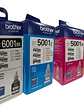 Pack Tinta Brother Bt6001 5001 Bk C Y M  Original para Dcp-t300 - Miniatura 2