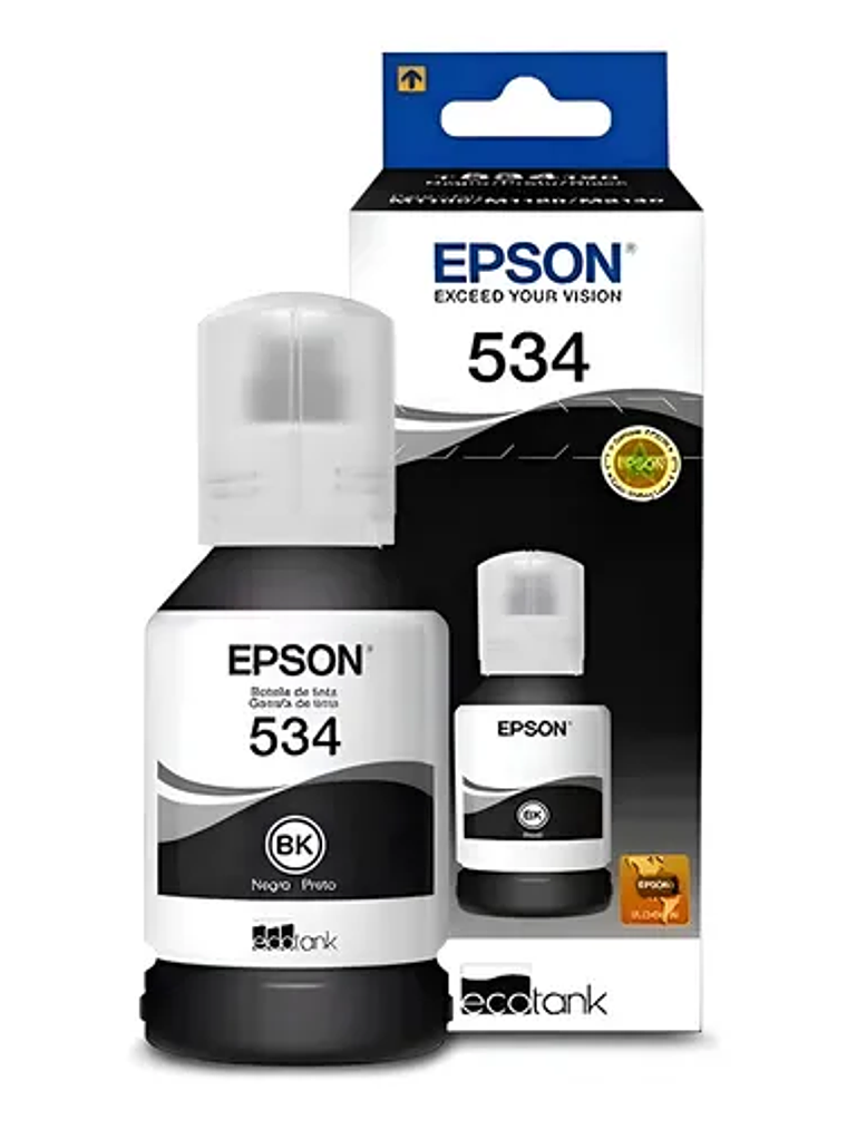 Tinta Negra Epson T534 Original Para M2140 M1100 M1120 1