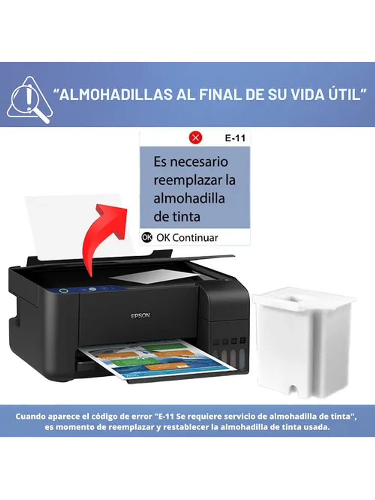 Caja de Almohadillas Alternativas para EPSON L3150 L3110 L5190 L3210 L3250 2
