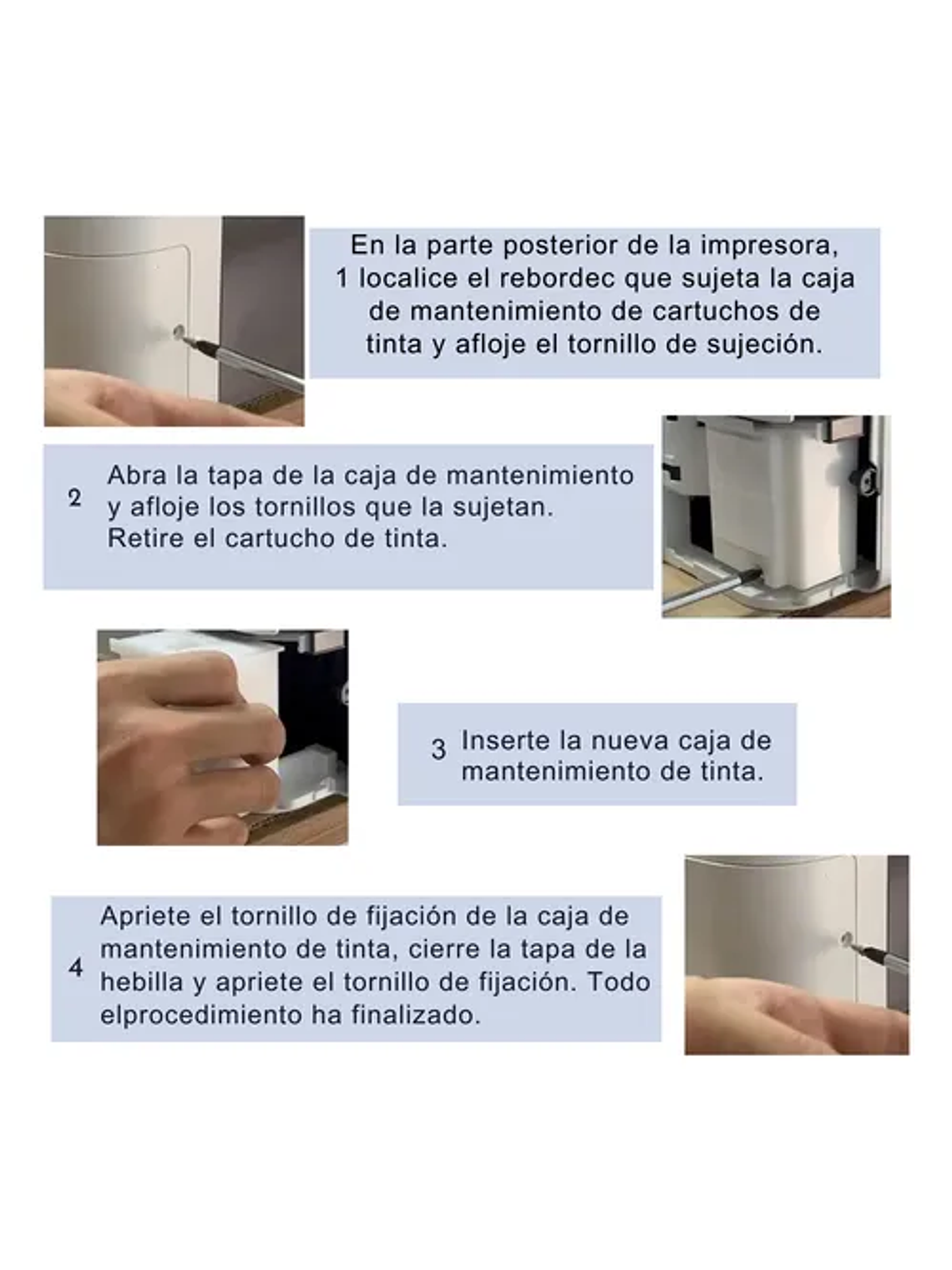 Caja de Almohadillas Alternativas para EPSON L3150 L3110 L5190 L3210 L3250 3