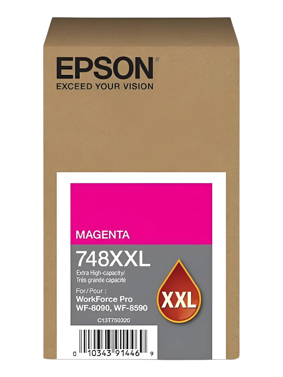 Tinta Magenta 748xxl Original EPSON Wf Pro 6090 6590 8090 8590  1