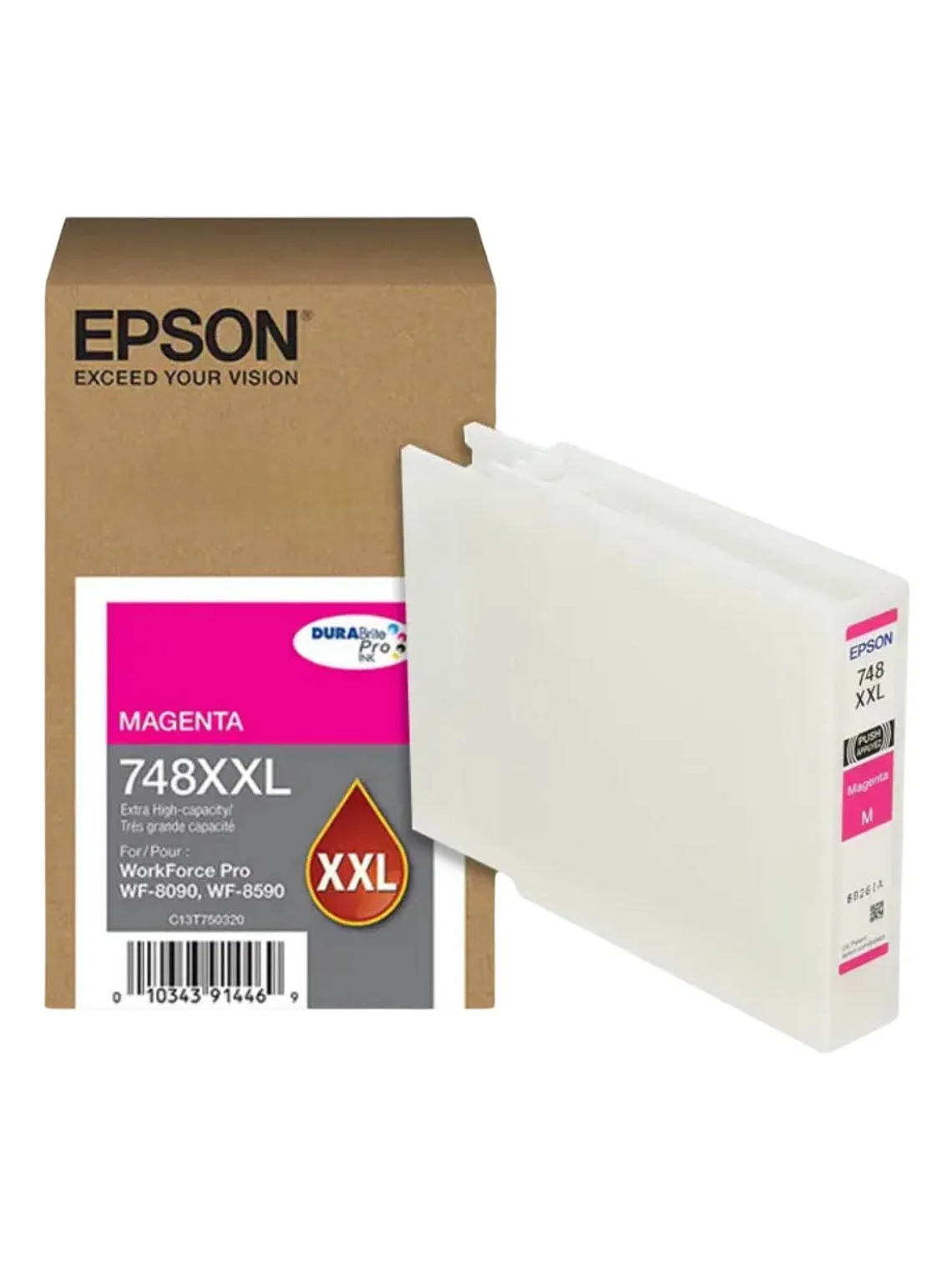 Tinta Magenta 748xxl Original EPSON Wf Pro 6090 6590 8090 8590  2