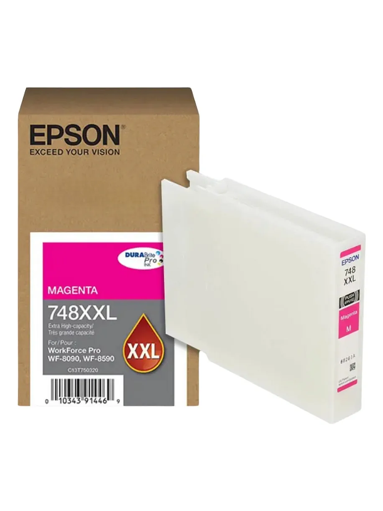 Tinta Magenta 748xxl Original EPSON Wf Pro 6090 6590 8090 8590  2