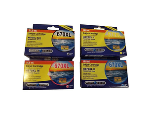 Pack 670xl Pacific color 4 colores