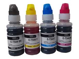 Pack T544 Epson Compatible BK,C,Y,M Tintas Alternativas