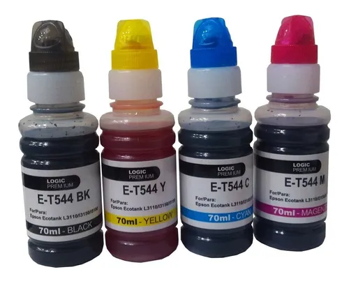 Pack T544 Epson Compatible BK,C,Y,M Tintas Alternativas 1